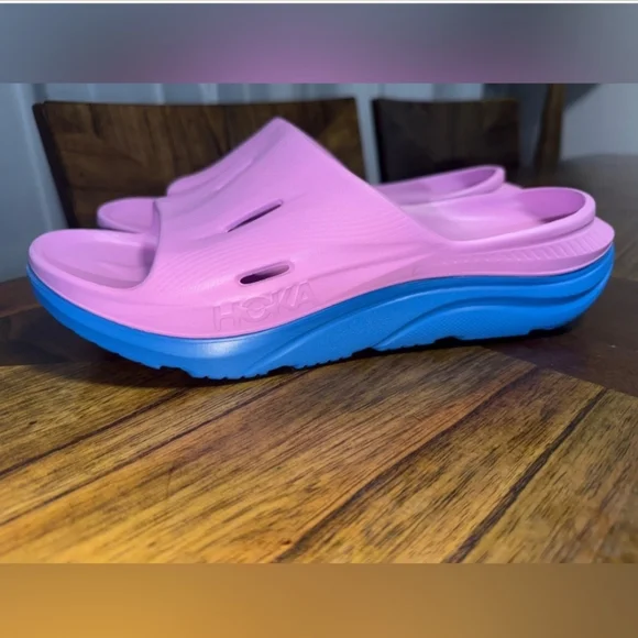 NWT Hoka U Ora Recivery Slide 3 Cyclamen / Coastal Sky Size W 11 / M 9 - Picture 6 of 8